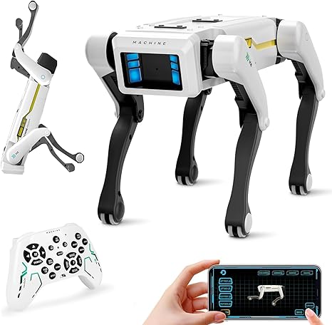 Mostop Smart Robot Dog, Interactive AI Smart Dog Toy for Kids 5-7 - RC Robot Puppy with Voice/App/Remote Control, Support Action Programming, 30+ Actions, Ideal STEM Gift for Adults/Kids