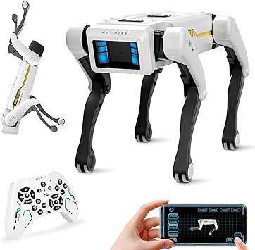Mostop Smart Robot Dog, Interactive AI Smart Dog Toy for Kids 5-7 - RC Robot Puppy with Voice/App/Remote Control, Support Action Programming, 30+ Actions, Ideal STEM Gift for Adults/Kids