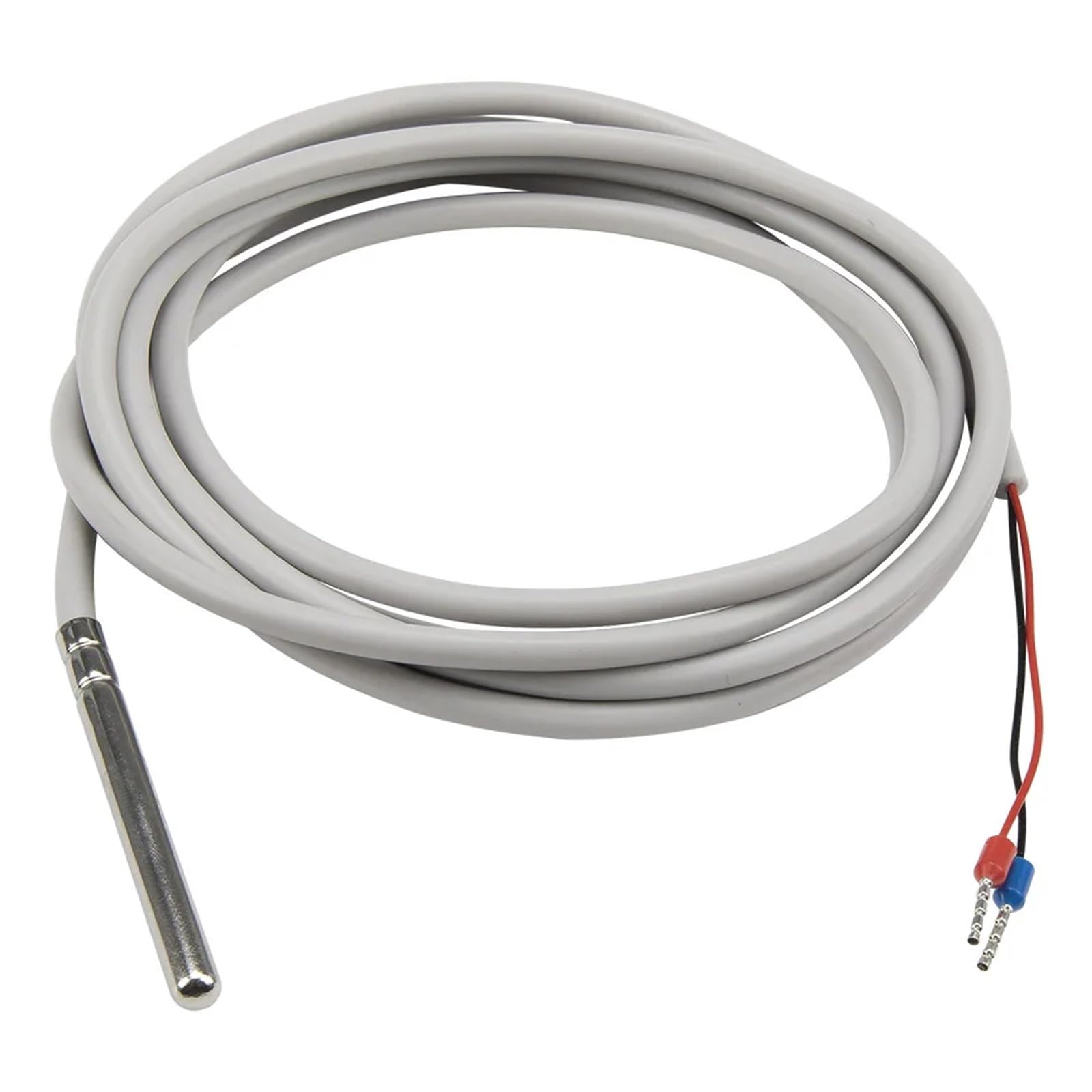 Cable de gel sílice NTC 2m, sonda acero inoxidable, Sensor temperatura RTD resistencia 10K, 1 Uds