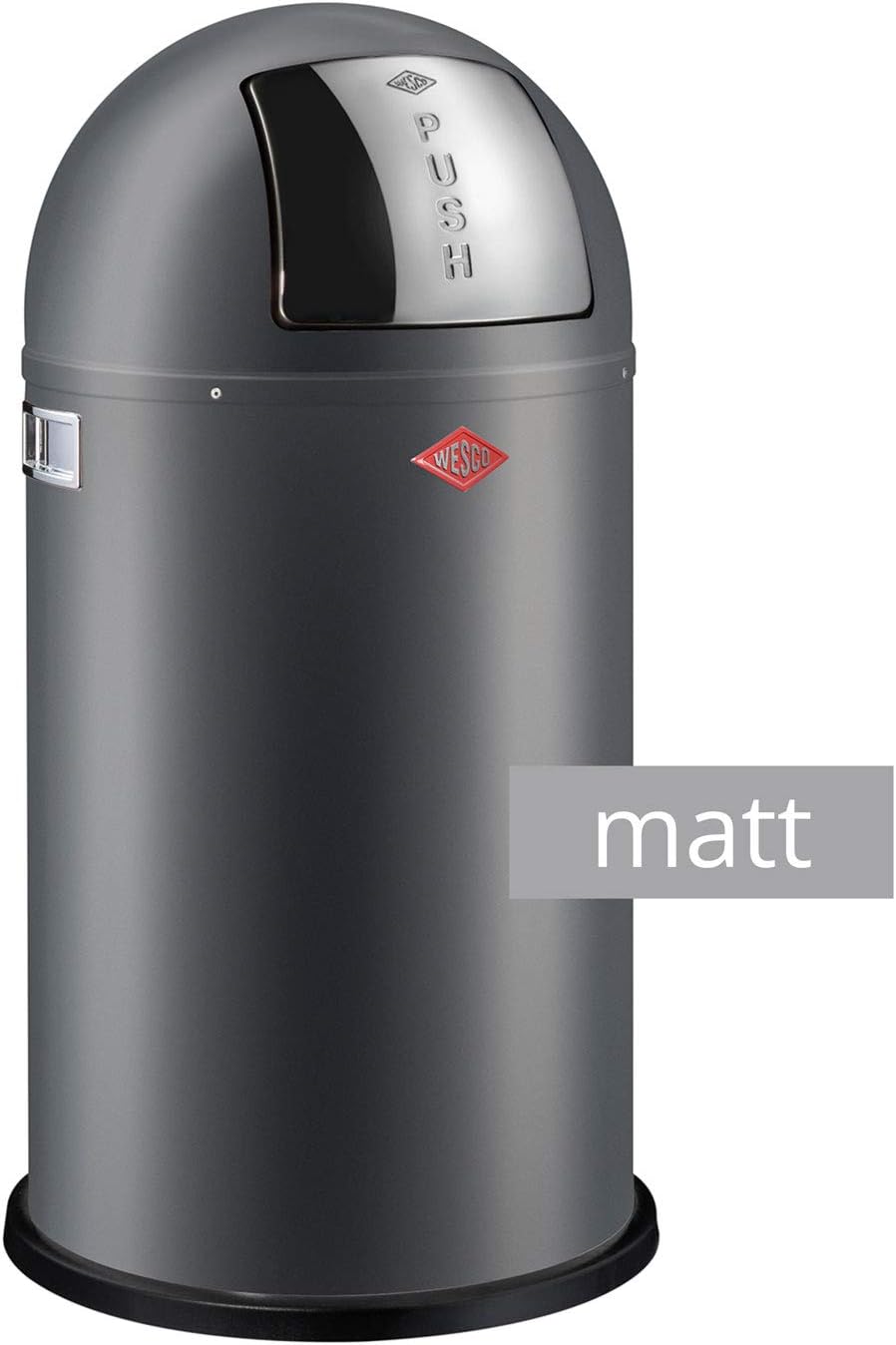 Wesco Pushboy Mülleimer - Graphit matt