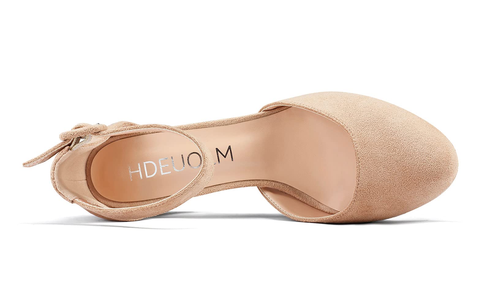 Sandalias de Tacón Medio para Mujer con Correa en Tobillo Talla Grande 8CM