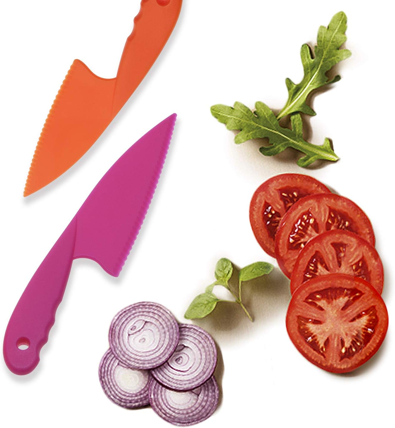 Gеt Sресіаl Prісе Penta Angel 3 Colors Plastic Knife Set 3 Sizes Nylon Knife Safety Cooking Chef Knives for Fruit Lettuce Vegetable Salad Bread (3 Colors)