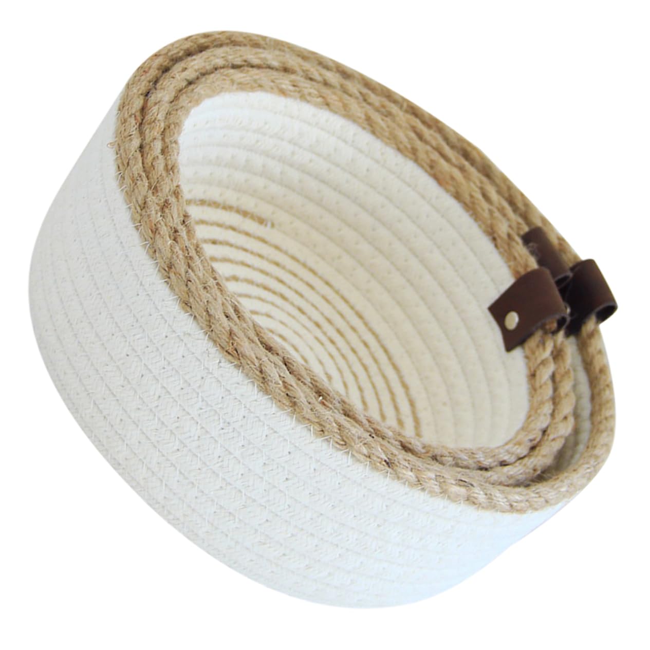 ABOOFAN Cotton Rope Woven Set Pcs Storage Basket Simple Elegant Home Decor Bathroom Bedroom Living Room