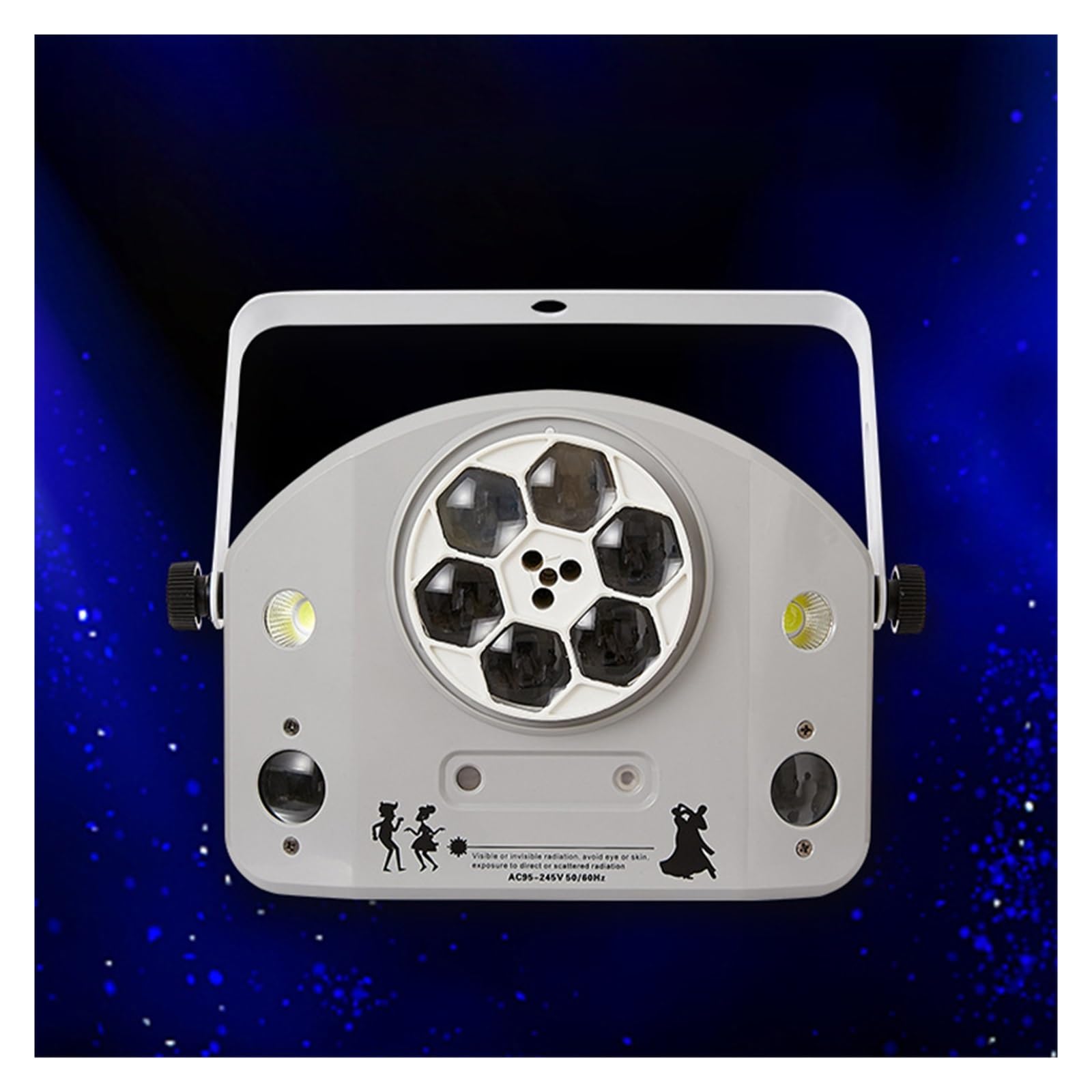 EDEDE Strobo Discoteca, 4 in 1 LED GOBO Strobe Bee Eye Patterns Project Stage Lighting Effect DJ Disco Party Dance Holiday Wedding Light per Feste da Ballo DJ di Compleanno Karaoke