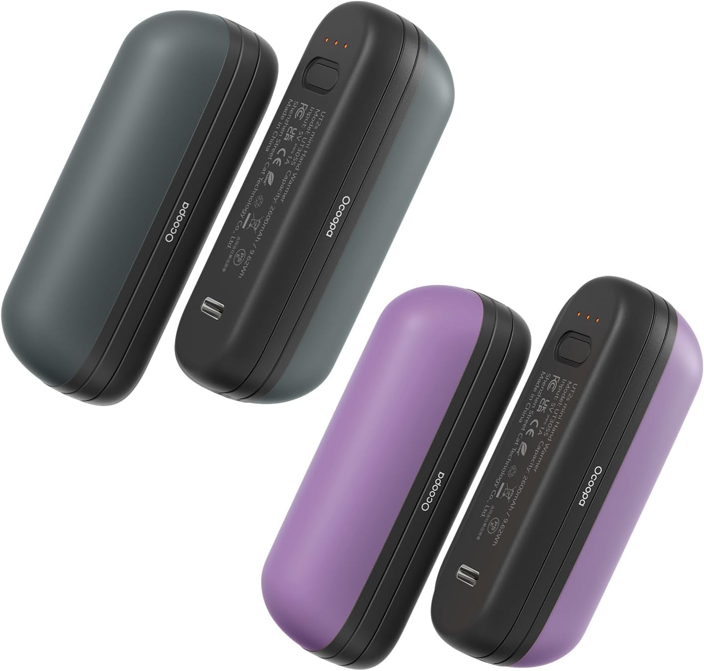 COOPA Hand Warmers Rechargeable 4 Pack, UT2s Mini Electric Handwarmers, Split USB-C, Reusable with 3 Heat Levels and Memory Function,Portable Pocket Heater, Tech Gift for Women