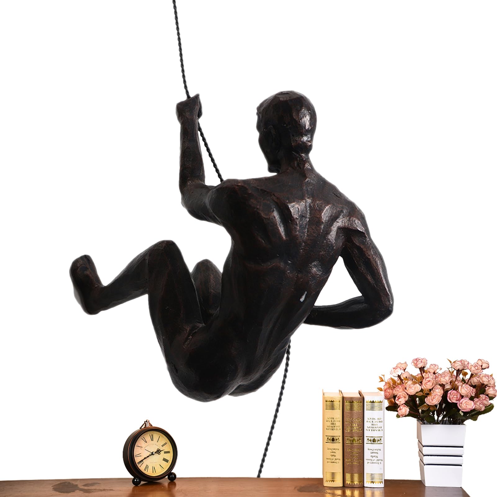 HUNYA Figuras de Hombres escaladores - Esculturas de Pared Modernas de Resina - Arte Moderno, Arte de Pared único, decoración del hogar para Dormitorio, Sala de Estar, habitación de niños, el ejor