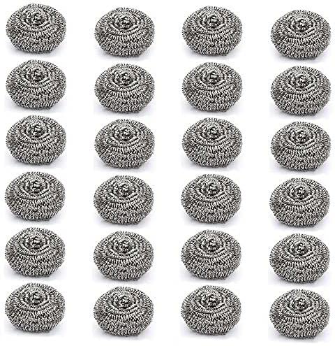 Stainless Steel Wool Scrub Pad (Medium, Pack of 24) Regular Stainless Steel Scrub Pack of 24 Steel Wool-image-33