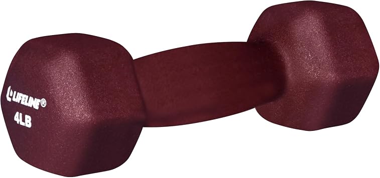 Lifeline Fitness Neoprene Dumbbell Weights - معدات عالية الجودة للألعاب الرياضية المنزلية - خيارات الوزن المتعددة