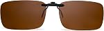 Rimless Rectangle Clip on Sunglasses Lightweight Polarized Eyeglasses Men Women