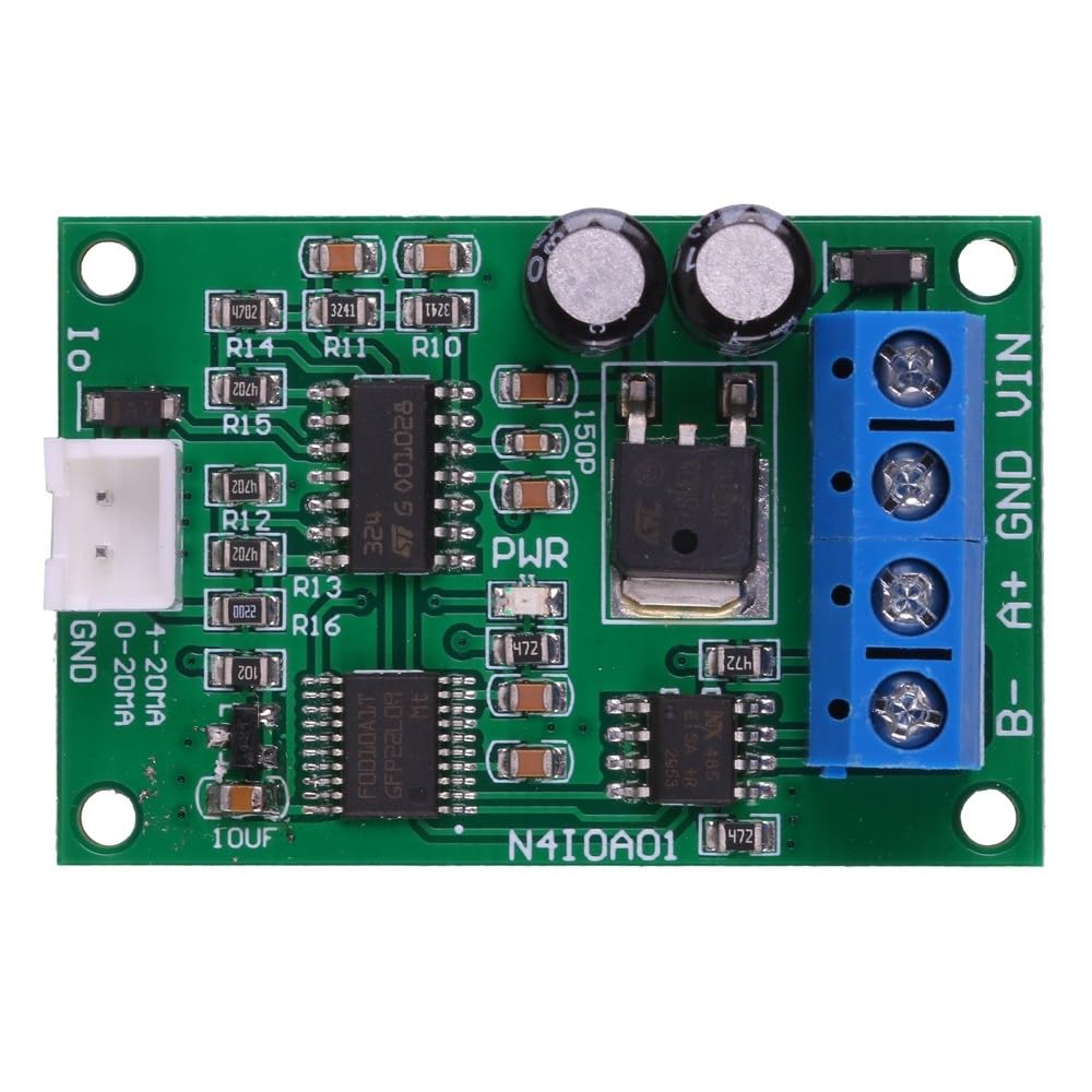 Modulo corrente da RS485 a DAC, DC 12V 24V Convertitore da RS485 a 4-20mA Controllo comando MODBUS RTU