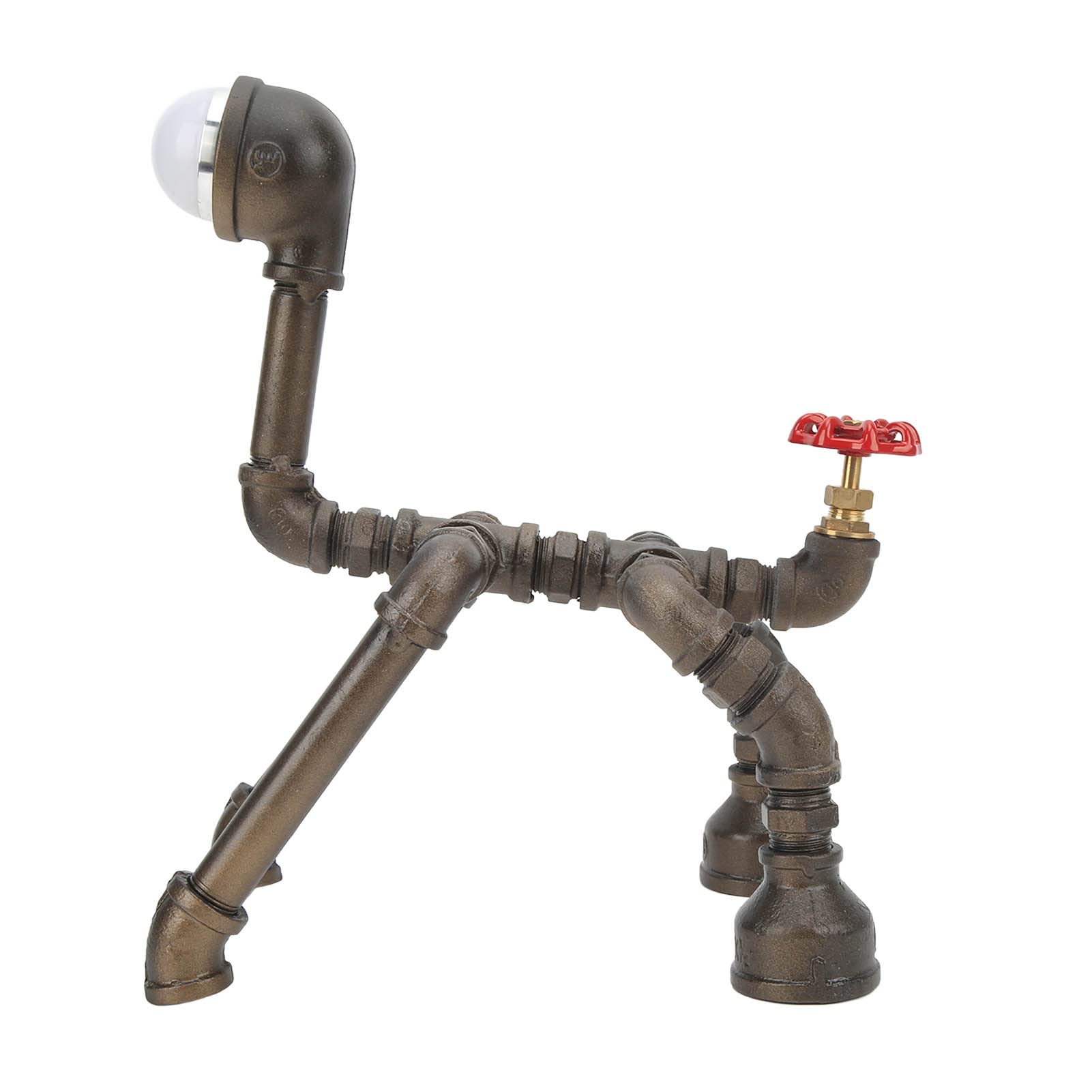 FTVOGUE Lampada Steampunk Lampada da Tavolo Industriale a Tubo da Tavolo