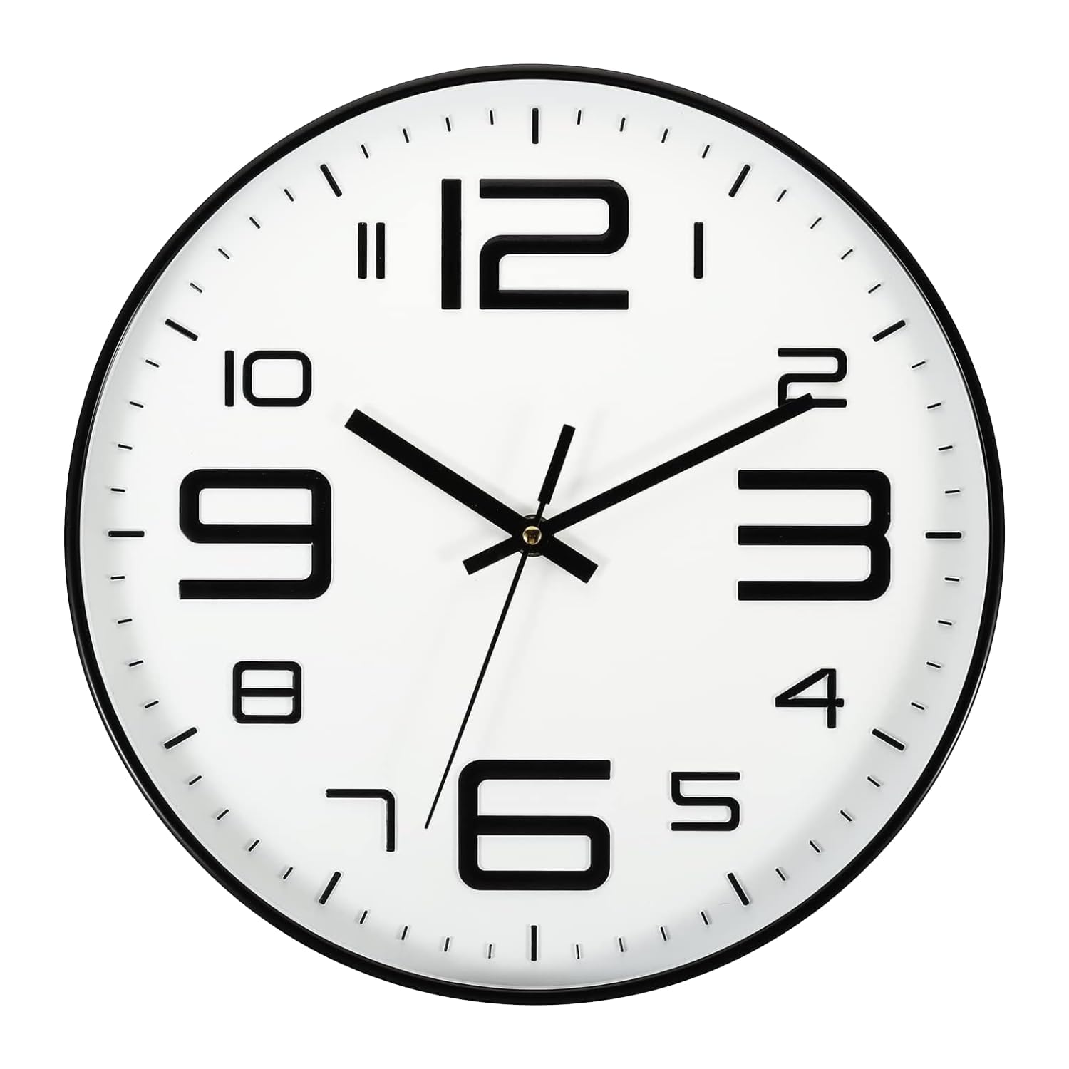 PENTOM® Wall Clock 12 Inch Non-Ticking Silent Battery Operated Round Wall Clock Modern Simple Style Decor Clock for Home/Office/School/Kitchen/Bedroom/Living Room (Gray) (White Black) (B0D34RB8YR) Amazon Price History, Amazon Price Tracker