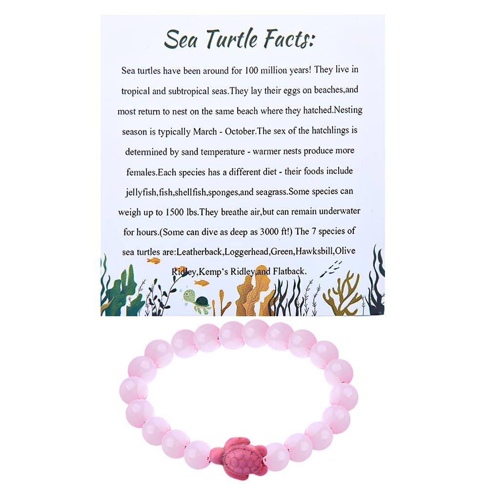 Yreamont Sea Turtle Gifts for Women Men Friends Christmas Gifts for Women Men Bead Bracelet for Women Men Natural Stone Bracelet