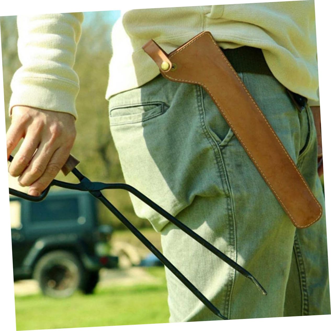 Pinze per Carbonella con Manico in Legno Ergonomico Clip Allungata per Barbecue Esterno Utensile Resistente per Stufa da Campeggio e Feste all Aperto