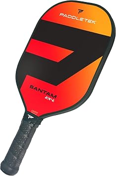 Paddletek Bantam EX-L Pickleball Paddle | Professional Pickleball Paddles with Honeycomb Core, Polycarbonate Surface, Bantom PolyCore & High Tack Performance Grip | USAPA Approved