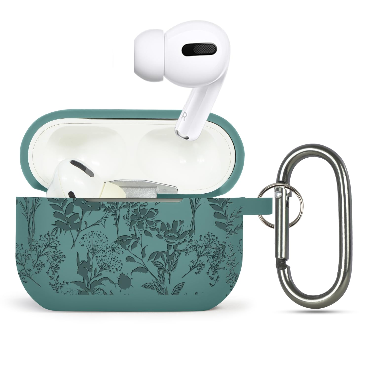 HIDAHE Silicone Cover for AirPods Pro2, Protective Cover for AirPods Pro Case with Keychain, Shock-Absorbing Soft Slim Silicone Case Skin for AirPods