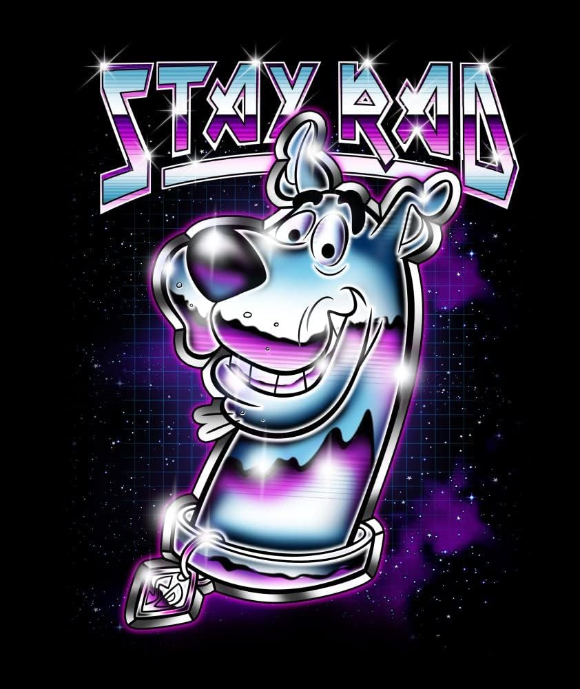 Scooby Doo Stay Rad Chrome Dog Boy's Navy T-Shirt