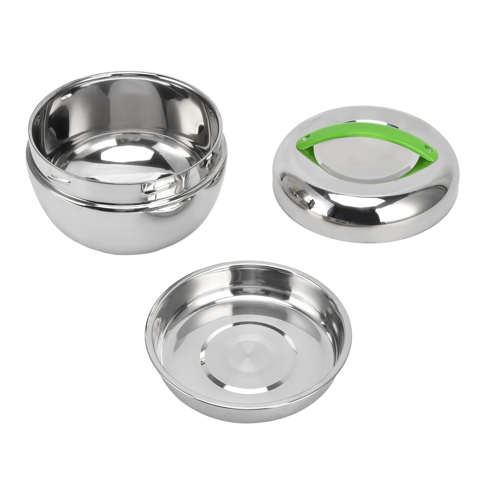 Fiambrera aislada, contenedores térmicos de Alimentos para Alimentos Calientes Caja Bento de Doble Pared de Acero Inoxidable con Compartimento y Tapa 1.3L / 44oz