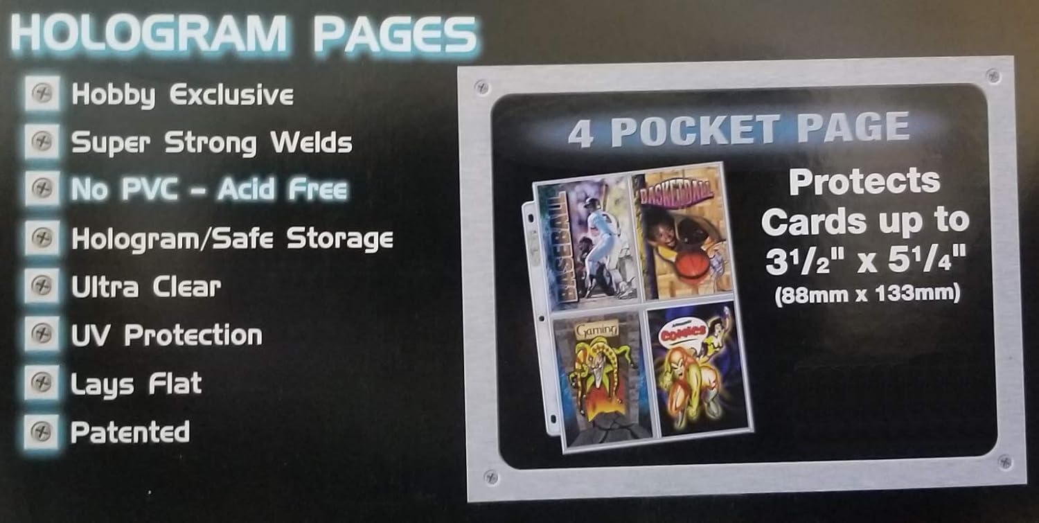 Ultra Pro 25 (Twenty Five Pages) 4-Pocket Coupon Pages (3.5 X 5 inches, top load pockets) : Office Products