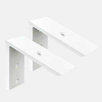 WINKER Countertop Support Bracket 3 Pack Heavy Duty 3/8" Thick Hidden L Shelf Bracket 6" x 6" x 2.5" Metal Corbels for Quartz/Granite/Wood/Concrete/Laminate Countertops, White