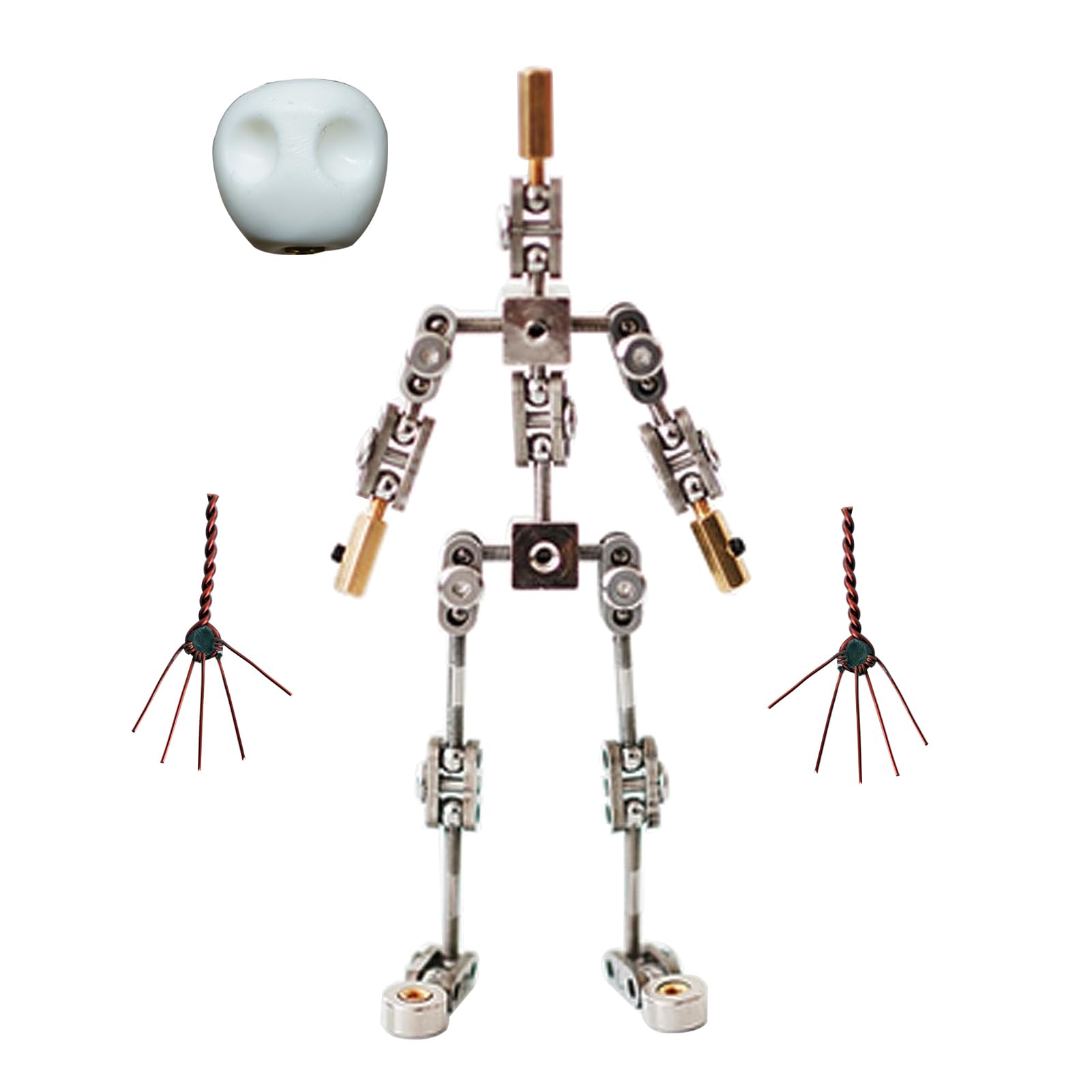 Kit D'armatures en Stop Motion - Squelettes de Marionnettes en Métal à Monter Soi-Même pour la Conception de Personnages D'animation, Parfait pour L'animation en Stop Motion,18CM