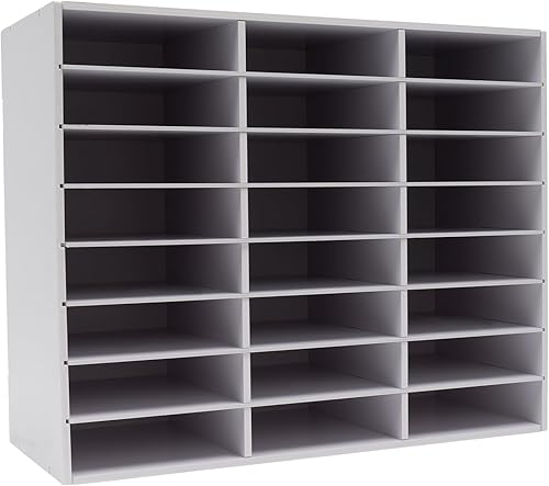 Miniatura 9 de Organizador de literatura, clasificador de archivos de escritorio, centro de correo, armario de almacenamiento de papel con 12 compartimentos de