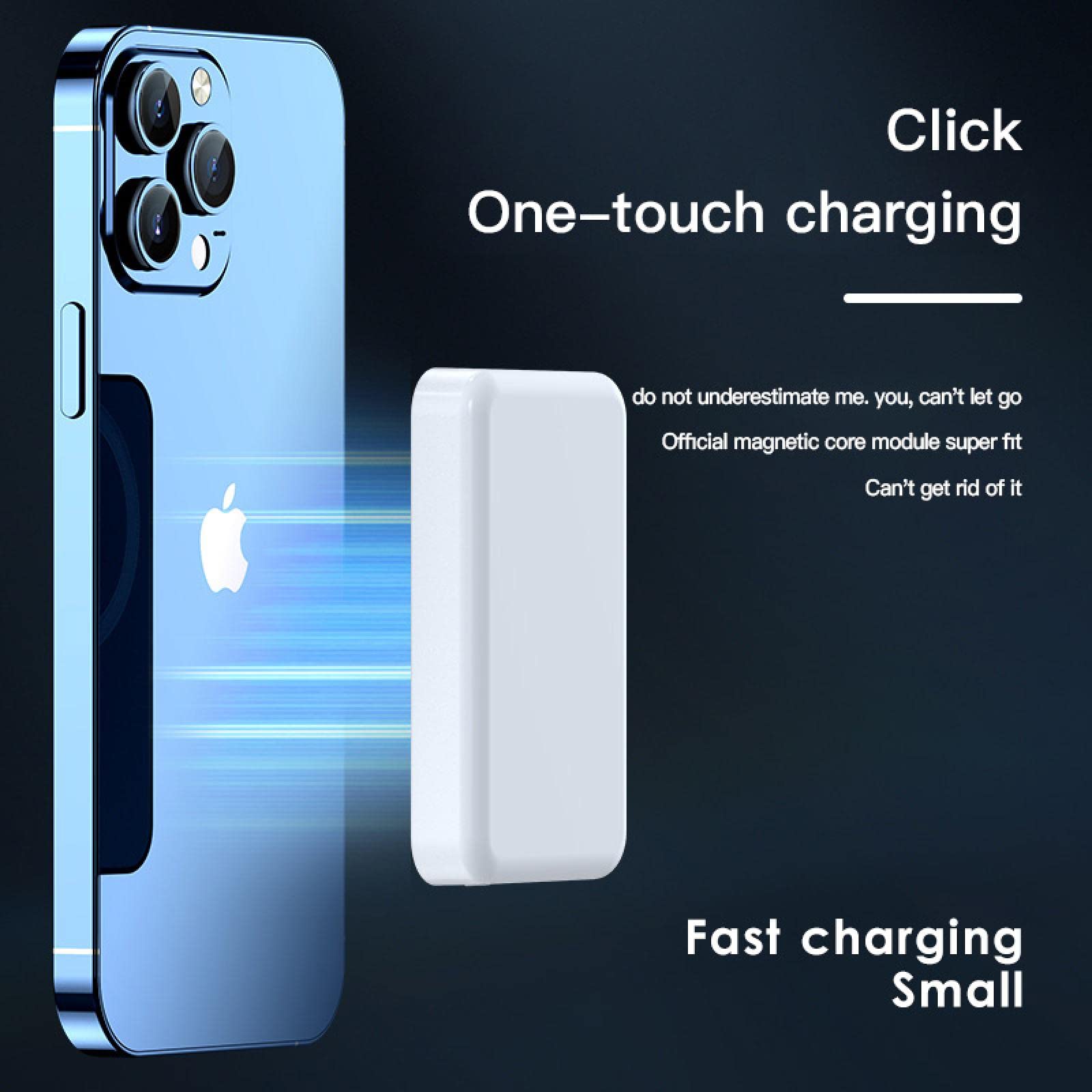 20000mah Banco de energía magnética Mini Cargador portátil de Gran Capacidad batería Externa de Carga rápida inalámbrica para teléfonos Inteligentes tabletas al Aire Libre Blanco
