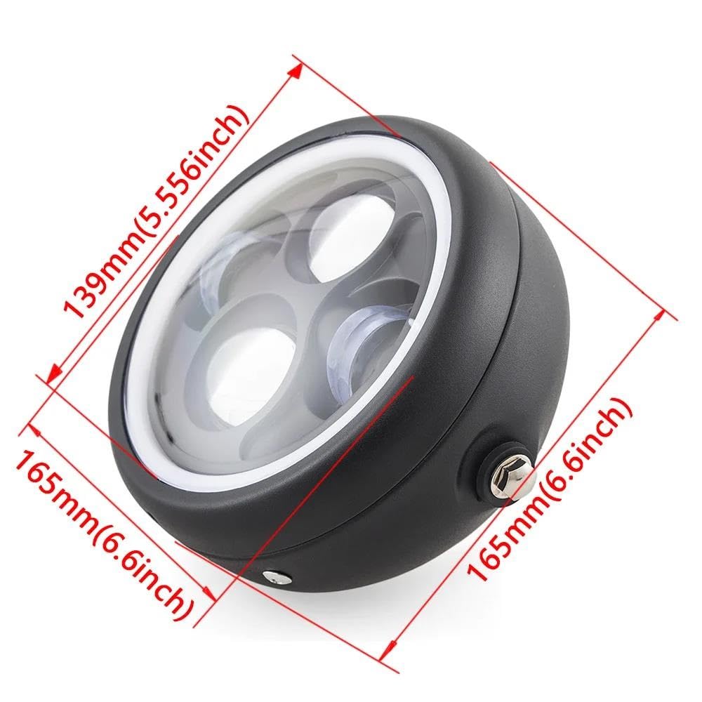 Per Harley Per Davidson FLD Touring Softail 7 Pollici Universale LED Moto Faro Angel Eye
