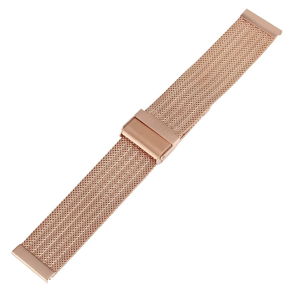 Cinturino per Orologio, Cinturino in Maglia di Acciaio Inossidabile da 18 mm / 20 mm / 22 mm / 24 mm con Fibbia a Gancio.
