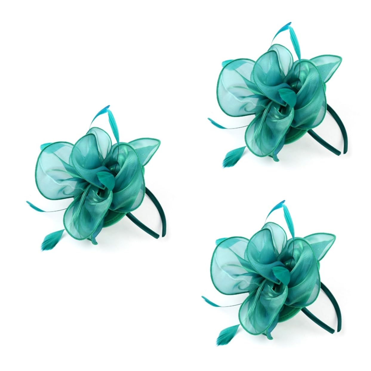 3pezzi Fascinator Organza Accessorio Per Matrimonio e Speciali Headband Per e Ragazze