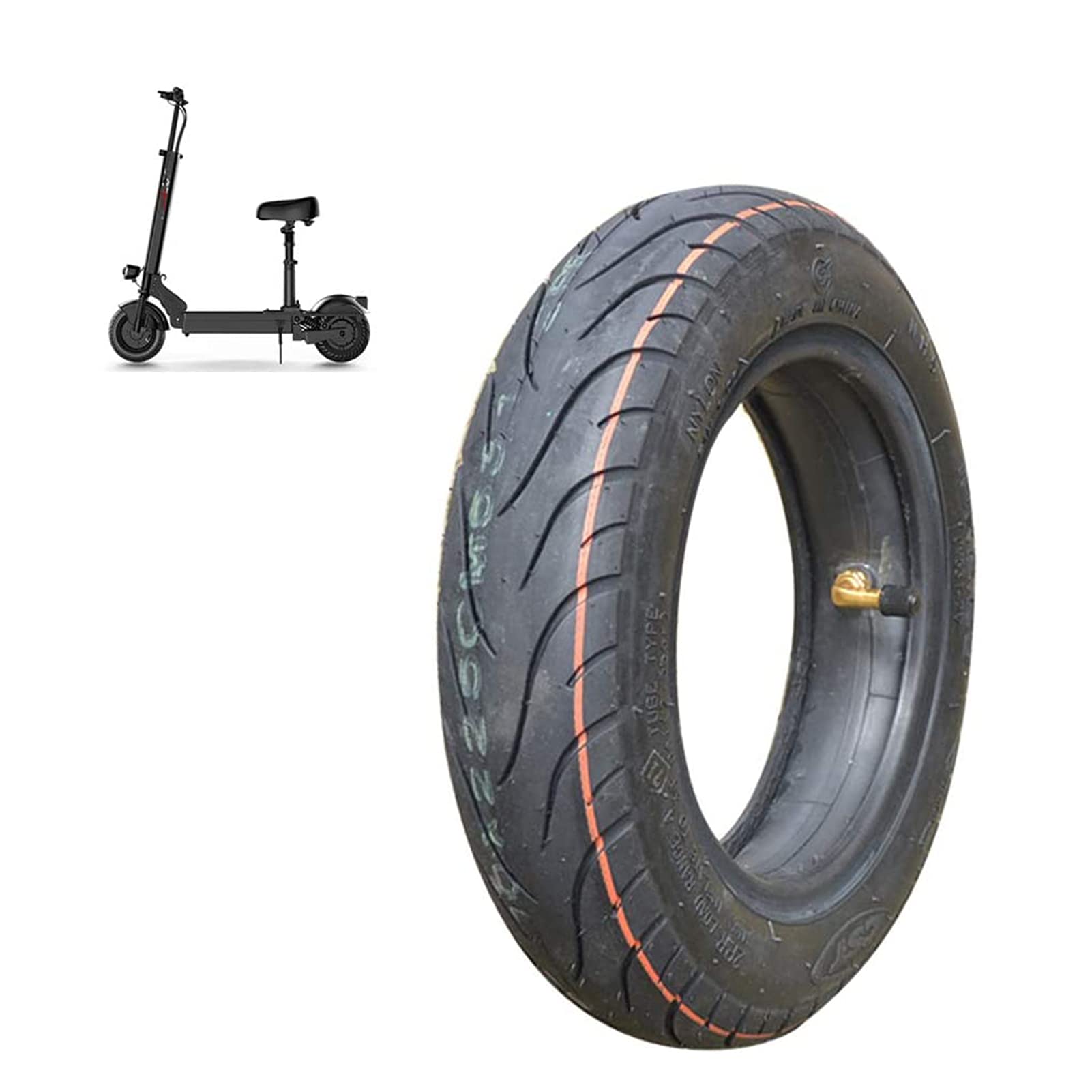 Neumático de Scooter, repuestos de neumáticos de 10 Pulgadas 10x2.25/2.5, cámara Interior para neumático Exterior de Scooter eléctrico, neumáticos anslizantes ensanchados, Seguros y estables, f