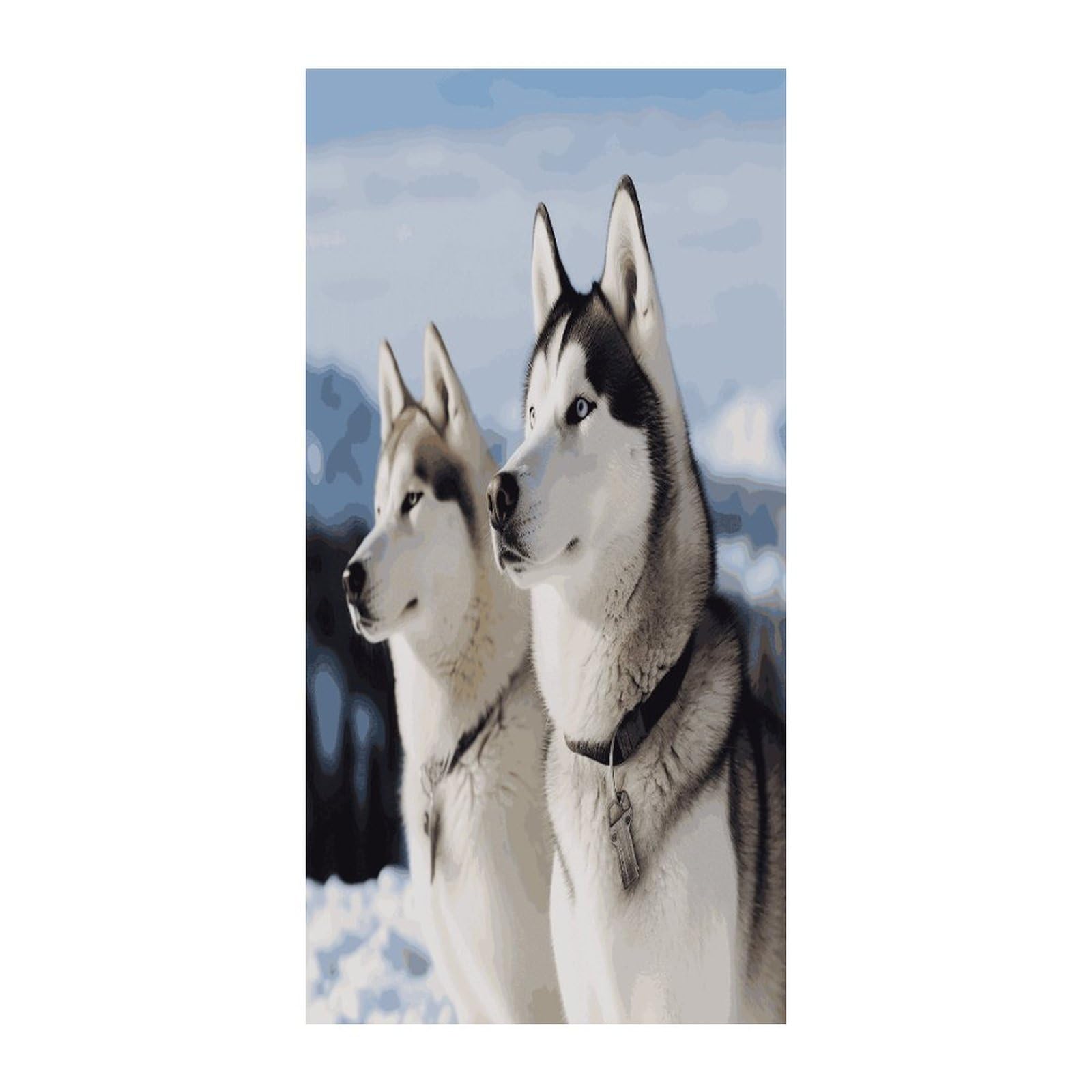 Fekiloot Style Husky Dogs Door Curtain Room Divider Curtains