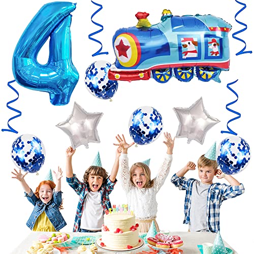 Weenkeey 4 anni treno compleanno palloncini treno
