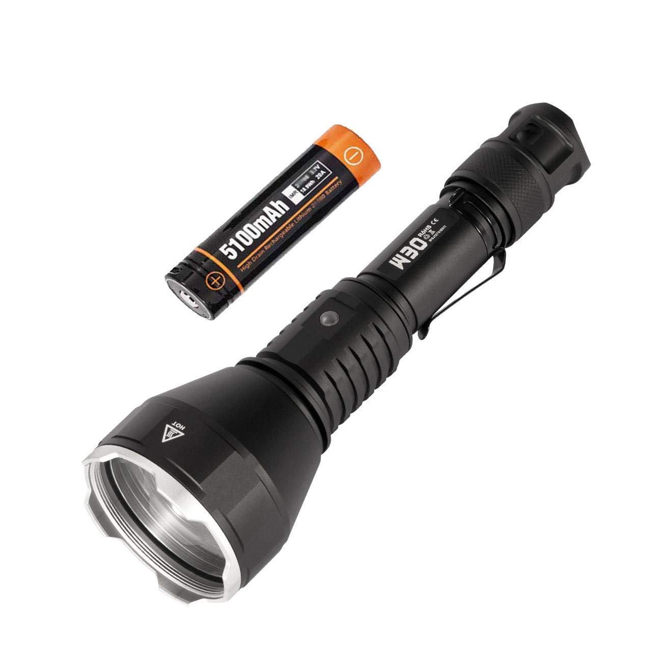 ACEBEAM W30 Tactical Flashlight 2633 Yards Long Throw, 6500K, With