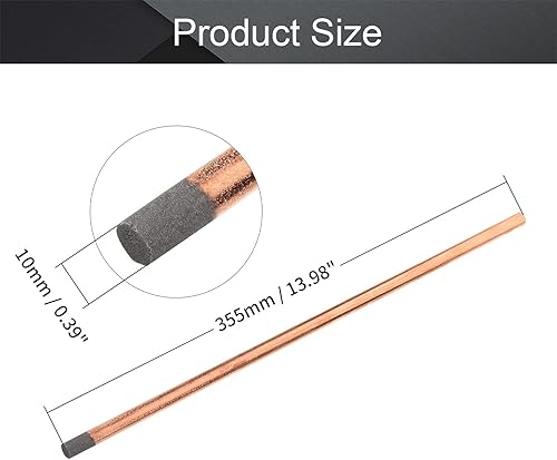 Miniatura 59 de Utoolmart 3 piezas de cobre recubierto de carbono gouging carbono 0.315x13.976 in carbono gouging varas electrodos de cobre 3 PZAS