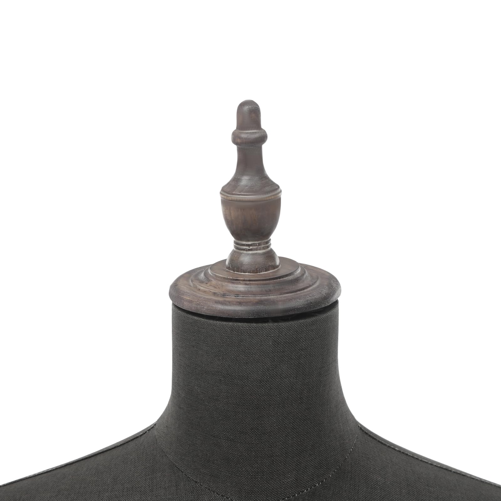 Maniquí masculino de 135 a 180 cm, altura ajustable, forma de vestido masculino, estilo retro, cuerpo de maniquí con brazo de madera maciza, soporte para zapatos, base de madera, torso (gris