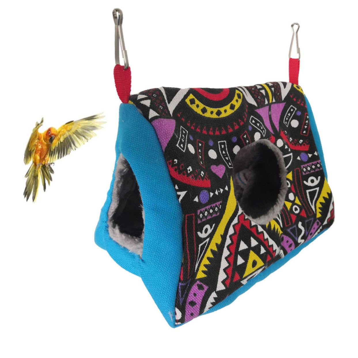 YARNOW 3 Piezas Nido de pájaros de Interior Cama de Invierno para hámster Nido de Loro de Peluche cálido hamacas Colgantes Nido de Loros Almohadilla de Dormir para Loro Mantener Caliente