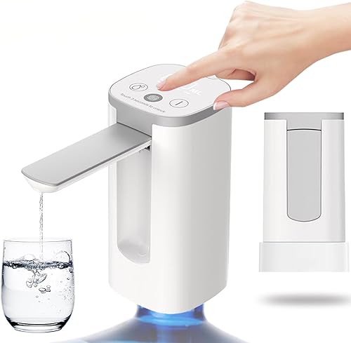 RESOME Dispensador de agua de 5 galones, dispensador de agua para botella de 5 galones, bomba de agua para jarra de 5 galones, carga portátil