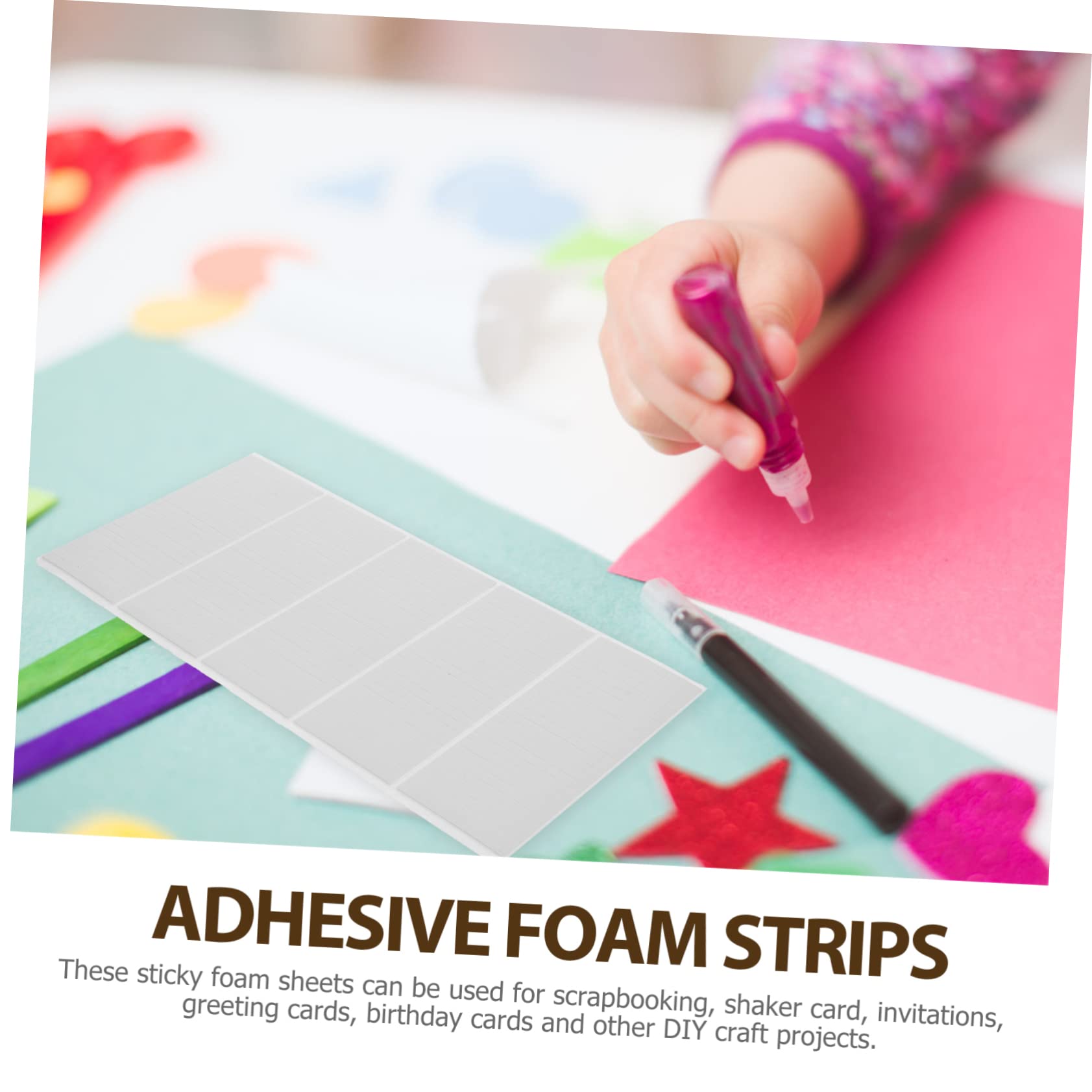 ABOOFAN 3 Sätze Doppelseitige Selbstklebende Streifen Handwerk Klebrig Beidseitig Einseitig Doppelt Pads Scrapbooking-klebstoffe Doppelseitige Klebepunkte Eva Weiß 3 Blätter * 3