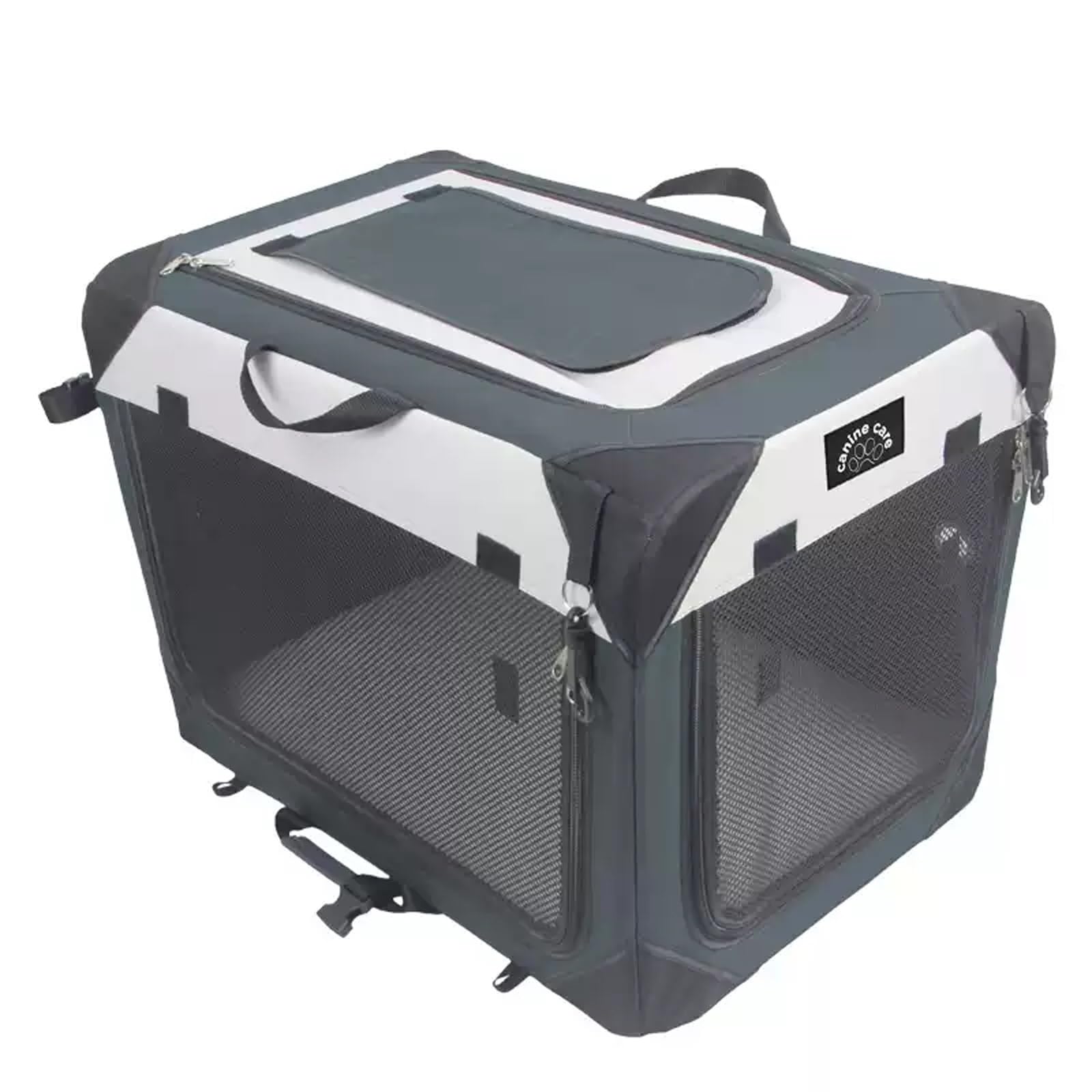 Trasportino Gatto Portatile Supporta Fino a 40 Kg Struttura in Acciaio, Tessuto Oxford 600D Impermeabile e Resistente ai Morsi, Transportino per Cani Auto(S)