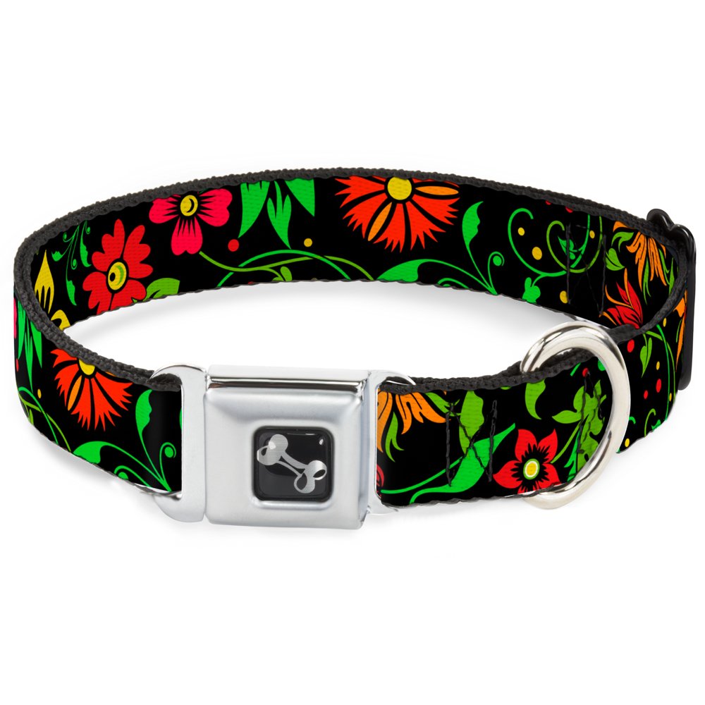 Buckle-Down DC-W30666-WL - Cinturón de Seguridad para Perro, Talla L, Color Negro, Rojo, Naranja y Verde