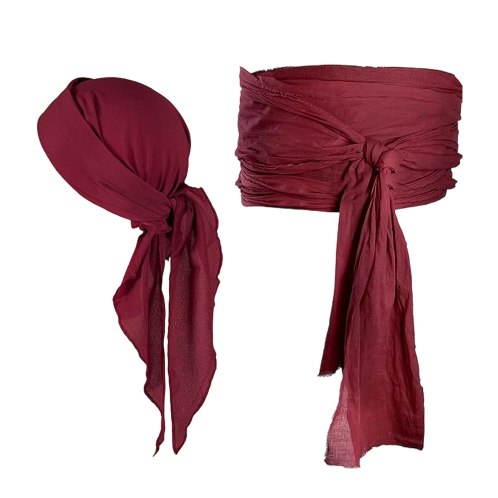 AIWXEEU Pirate Costume Accessories Set, with Bandana Sash Belt, Pirate Fancy Dress Accessories