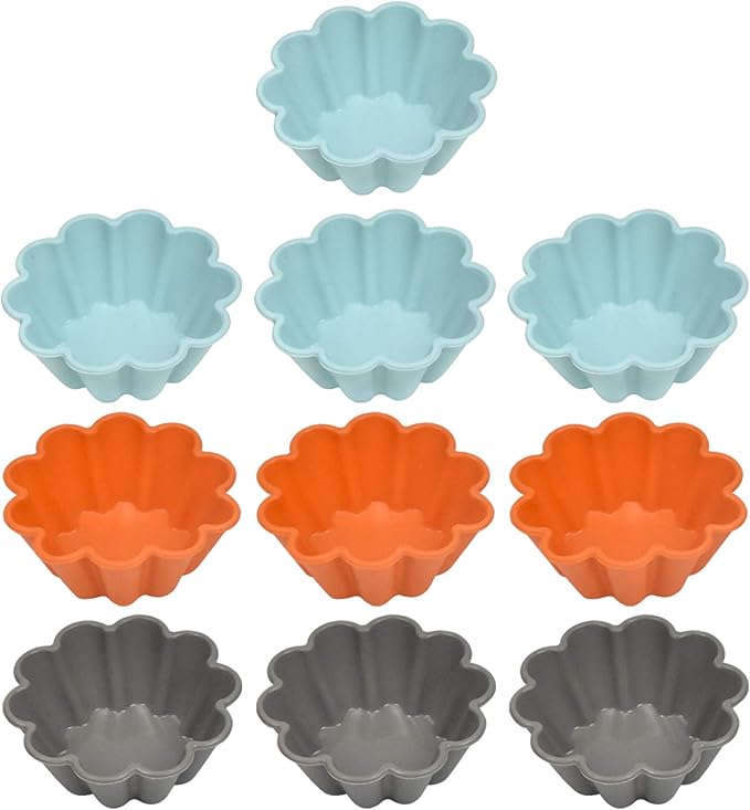 Silicone Cupcake Moulds Reusable 10pcs Silicone Moulds for Baking Mini