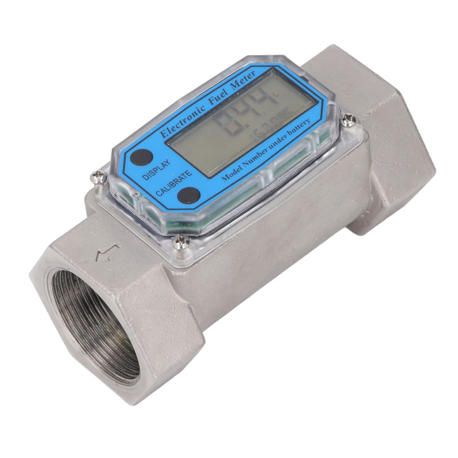 Medidor de flujo de turbina digital, 1,5 pulgadas, 25-150 l mínimo, acero inoxidable