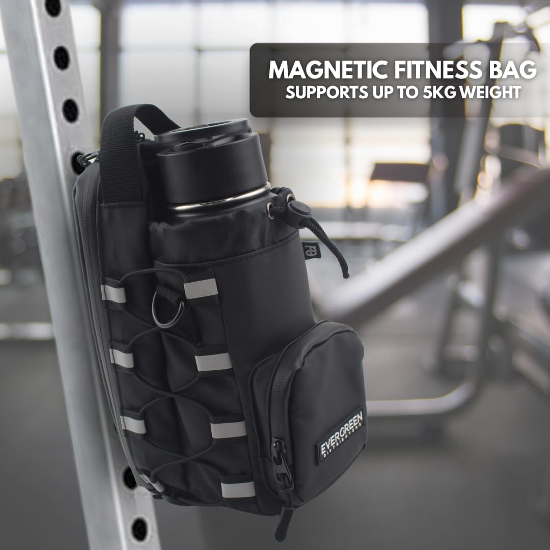 Magnetic Gym Bags for Men and Women - Crossbody Water Bottle Carrier Bag with Phone Pocket - Small Gym Bag Perfect for Organizing Gym Accessories - Image 3