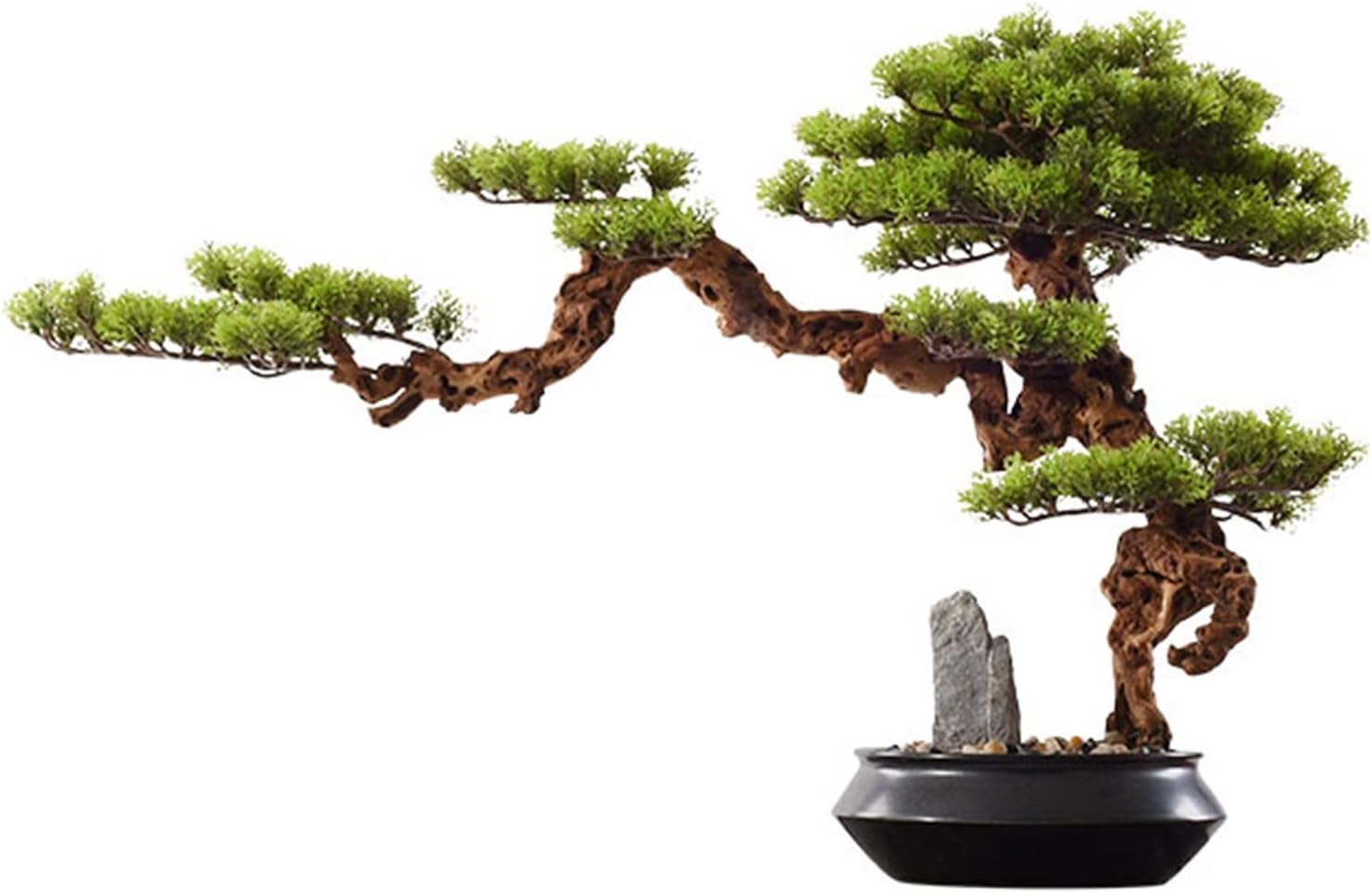 Simulated Botted Plants Artificial Plants Bonsai Pine Artificial Inviting Potted Plants for Household Desktop Display Simulation Japanese Pine Zen Garden Decoration Indoor Decor