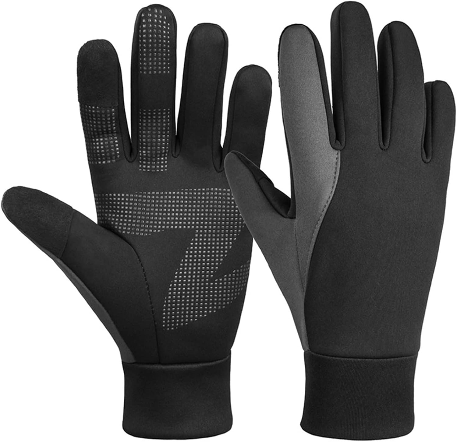 Outdoor Sports Windproof Warm Fishing Gloves Non-Slip Waterproof Cycling Gloves (Color : Black, Size : S Code)