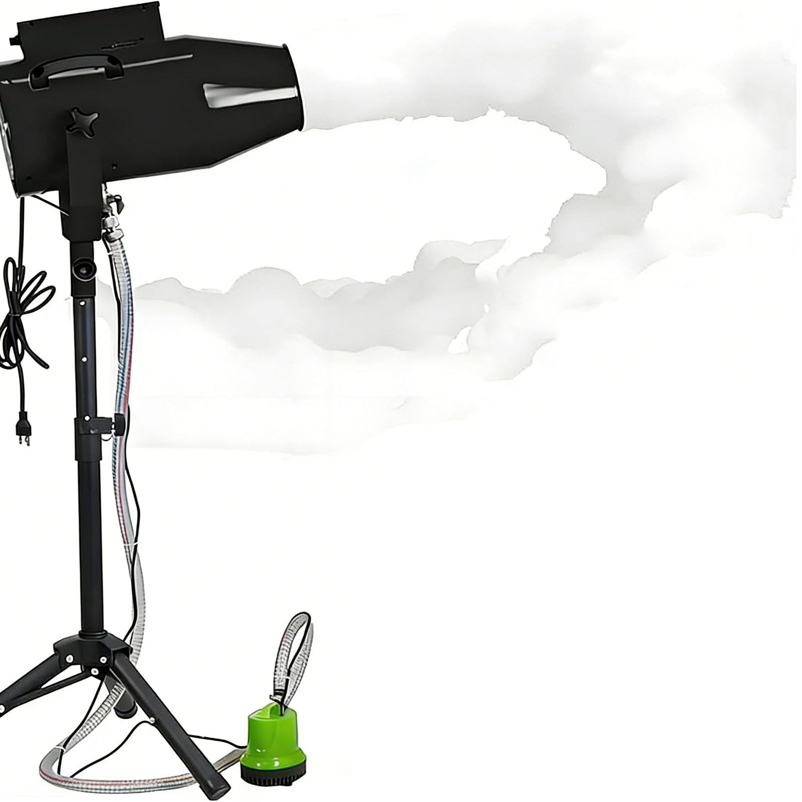 Bühneneffekt Jet Schaummaschine, Party-Schaumkanone Mit Stativständer, Einstellbarer Winkel, 6–10 m Entfernung/80 m² Fläche, für Outdoor Partys & Pool Events