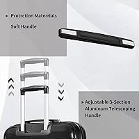 Vista 2 de imiomo Juegos de maletas de equipaje maleta de 3 piezas con ruedas giratorias maleta rodante rígida con cerradura TSA juego de equipaje de viaje