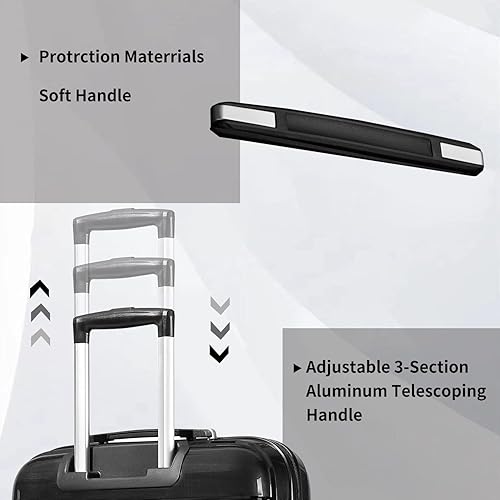 Miniatura 2 de imiomo Juegos de maletas de equipaje maleta de 3 piezas con ruedas giratorias maleta rodante rígida con cerradura TSA juego de equipaje de viaje de